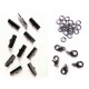10 gunmetal Bandklemmen 20mm + Karabiner + Biegeringe - Schmuckzubehör Set