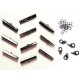 10 gunmetal Bandklemmen 35mm + Karabiner + Biegeringe - Schmuckzubehör Set