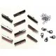 10 gunmetal Bandklemmen 35mm + 5 Karabiner + 20 Biegeringe als Schmuckzubehör Set für Halsband - gunmetal aSchmuckzubehör Set - Leisure-Beads DIY