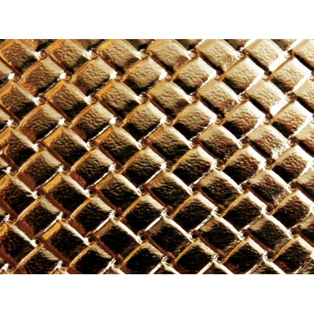 Leisure-Beads - 1 Bogen 30x21cm goldfarbenes Kunstleder - Schmuckzubehör