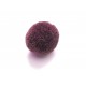 5x grosser leichter Stoffball 20mm auberginefarben Stoffperle - Schmuckzubehör Stoffperle
