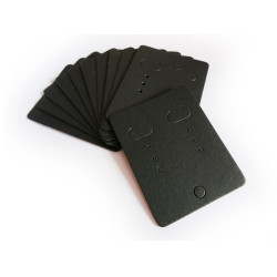 Leisure-Beads - 20 matte schwarze Schmuckkarten 65x50mm Papier ohne Schrift Schmuck Display Ohrringe - Schmuckzubehör