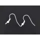 10 Stück hellsilberfarbene Ohrfedern Öse quer ca. 19x18mm mit Stopper - Schmuckzubehör zum Ohrringe selbermachen - Leisure-Beads DIY