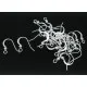 Hellsilberfarbene Ohrfedern 18x17mm Ohrhaken - Schmuckzubehör zum Ohrringe selbermachen - Leisure-Beads DIY