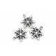 2x silberfarbene Schneeflocke 18x14mm Anhänger - Schmuckzubehör Weihnachten