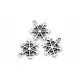 2x silberfarben Schneeflocke 18x14mm Schmuckanhänger Weihnachten - Schmuckzubehör Weihnachten - Leisure-Beads DIY