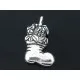 2x silber Nikolaus Stiefel 20x13mm silber Schmuckanhänger für Weihnachten - Schmuckzubehör Weihnachten - Leisure-Beads DIY
