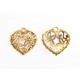 2x goldfarben Herz Anhänger 20mm Schmuck Anhänger - Schmuckzubehör