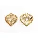 2x goldfarben Herz Anhänger ca. 20x20mm goldfarbener herz Schmuck Anhänger - Schmuckzubehör - Leisure-Beads DIY