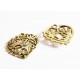 2x goldfarben Herz Anhänger 20mm Schmuck Anhänger - Schmuckzubehör