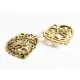2x goldfarben Herz Anhänger ca. 20x20mm goldfarbener herz Schmuck Anhänger - Schmuckzubehör - Leisure-Beads DIY