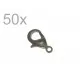 50x 12mm gunmetal Karabinerhaken schwarz metallfarben 12mm Schmuckverschluss - gunmetal Schmuckzubehör - Leisure-Beads DIY