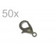 50x 12mm Karabinerhaken gunmetal schwarz metallfarben 12mm Schmuckverschluss - gunmetal Schmuckzubehör