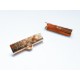 10x rose goldfarben Bandklemme 20mm II. Wahl kariert rose goldfarben - rose goldfarben Schmuckzubehör