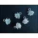 5x Fisch Anhänger silberfarben Schmuckanhänger Länge ca. 9 mm - Leisure-Beads DIY
