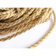 1m synth. goldfarbene Lederkordel 4mm Kunstlederband - Schmuckzubehör