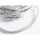 Ca. 1m synthetische silber Lederkordel 4mm silber Kunstlederband - Schmuckzubehör - Leisure-Beads DIY