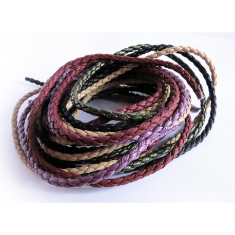 Leisure-Beads - 5x 1m Mix Kunstlederkordel 3mm synthetisches Lederband - Schmuckzubehör