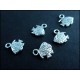 5 silberfarbene Tropenfisch Anhänger Schmuckanhänger Länge ca. 9mm