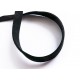 1m schwarzes Kunstlederband 10mm x 1,5mm Wildlederoptik - Schmuckzubehör Lederband