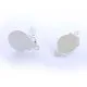 2 Stück hellsilber Ohrclips zum Bekleben mit Öse ca. 10x17mm platinfarbene Ohr Clips - Schmuckzubehör zum Ohrclips selbermachen - Leisure-Beads DIY