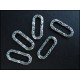 5x Kettenverbinder 21 mm Kettenverteiler oval silberfarben
