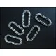 5x Kettenverbinder 21 mm Kettenverteiler oval silberfarben - Leisure-Beads DIY