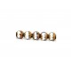 8x 4mm transparent goldfarben geschliffene Kristallglasperle - Schmuckzubehör Kristallglasperlen