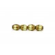 4x 6x8mm hellgrün goldfarben geschliffene Kristallglasperle - Schmuckzubehör Kristallglasperlen