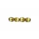 4x 6x8mm hellgrün goldfarben geschliffene Kristallglasperle - Schmuckzubehör Kristallglasperlen - Leisure-Beads DIY