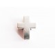 1x silber Kreuz Metallperle 15x12x5mm silberfarbenes dickes Kreuz Metall Spacer - Schmuckzubehör Metallperlen