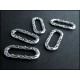5 silberfarbene Kettenverbinder 21 mm Kettenverteiler ovale Ösen