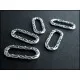 5 silberfarbene Kettenverbinder 21 mm Kettenverteiler ovale Ösen - Leisure-Beads DIY