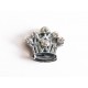 1x silberfarbene Strass Krone Schiebeperle 15x13mm - Schmuckzubehör