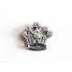 1x silber Strass Krone Schiebeperle 15x13mm flache silber Perle als Krone - Schmuckzubehör Schiebeperle - Leisure-Beads DIY