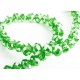 10x grüne geschliffene Kristallglasperlen 6x4mm mit Glanz - Schmuckzubehör Kristallglasperlen