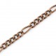 10m kupferfarben Figaro Kette 7,5x3,1mm und 4,2x3,2mm Gliederkette - Schmuckzubehör