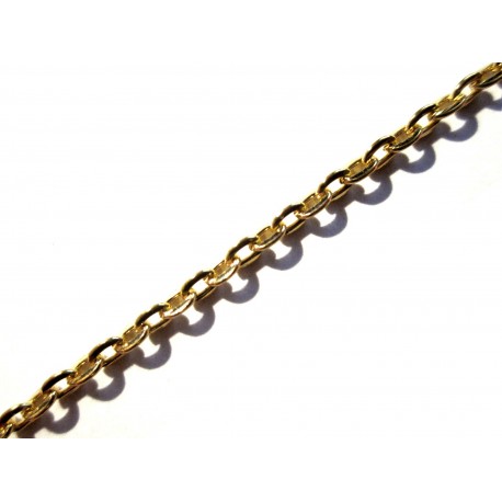 Leisure-Beads - 10m goldfarbene Kette 3x2mm Gliederkette zum Kette selber machen - Schmuckzubehör