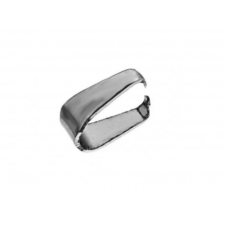 Leisure-Beads - 10x Edelstahl Collierschlaufe 10x7mm silberfarben Anhängerhaken silberfarben - Schmuckzubehör Collierschlaufe