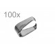100x Edelstahl Collierschlaufe 10x7mm silberfarben Anhängerhaken - Schmuckzubehör Collierschlaufe