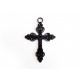 1x schwarzes Kreuz 50x35x3mm Anhänger Schmuckanhänger - Schmuckzubehör