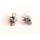 2x silber Kiefernzapfen 12x7x6mm Schmuckanhänger silberfarbene Anhänger - Schmuckzubehör