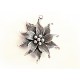 1x großer silber Edelweiss Anhänger ca. 50x45x5mm silberfarbener Schmuckanhänger - Schmuckzubehör