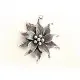 1x großer silber Edelweiss Anhänger ca. 50x45x5mm silberfarbener Schmuckanhänger - Schmuckzubehör - Leisure-Beads DIY