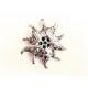 1x großer silber Edelweiss Anhänger ca. 50x45x5mm silberfarbener Schmuckanhänger - Schmuckzubehör