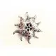 1x großer silber Edelweiss Anhänger ca. 50x45x5mm silberfarbener Schmuckanhänger - Schmuckzubehör - Leisure-Beads DIY