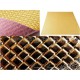 1 Bogen 30x21cm goldfarbenes PU-Leder Kunstleder - Schmuckzubehör