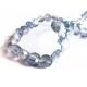 10x violettblaue Kristallglasperlen geschliffen 6x4mm mit AB-Effekt - Schmuckzubehör Kristallglasperlen - Leisure-Beads DIY