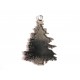 1x Weihnachtsbaum Schmuckanhänger 66x42mm X-Mas silberfarben - Schmuckzubehör Weihnachten