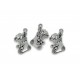 2x silberfarbener Nikolaus Stiefel 20x16mm Schmuckanhänger für Weihnachten - Schmuckzubehör